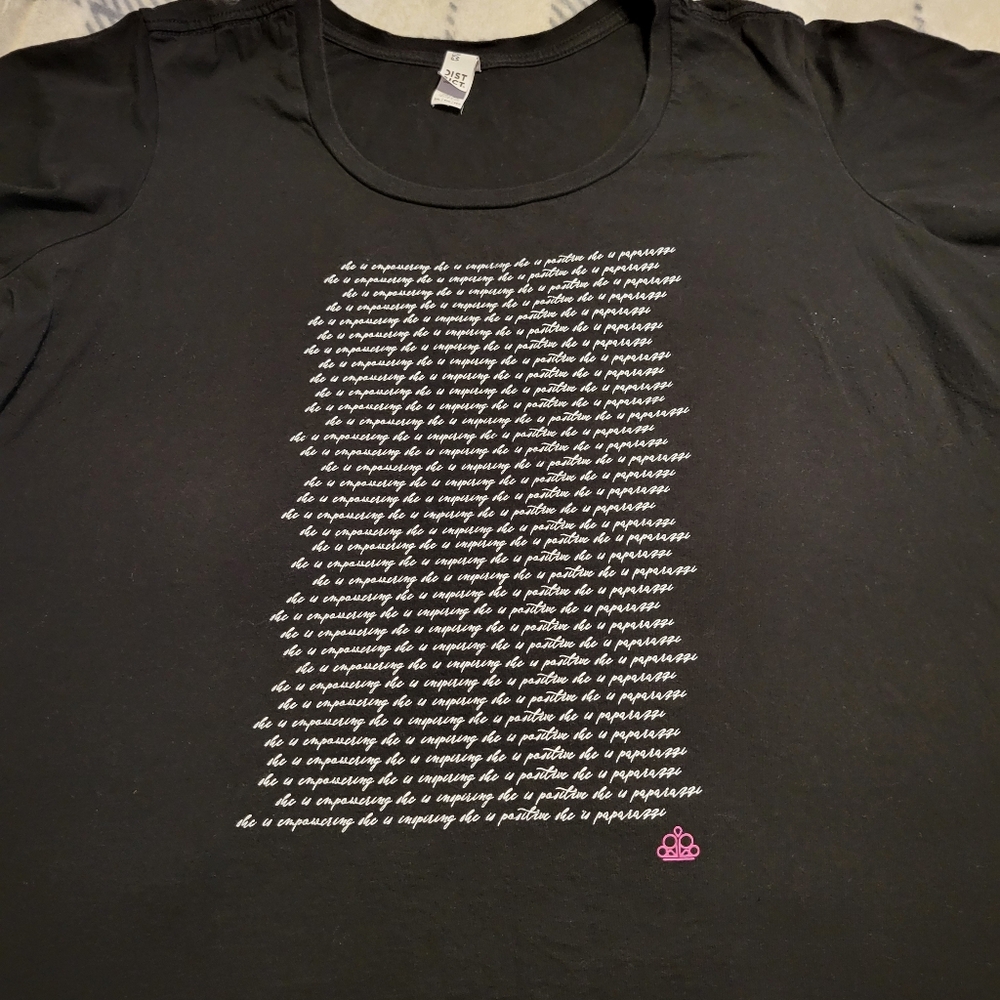 Paparazzi Accessories Black Graphic Tee with Pink Detail